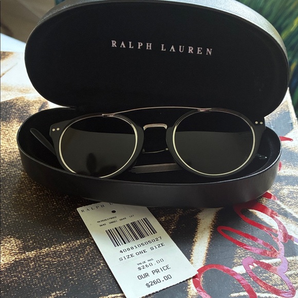 Ralph Lauren Silver and Black Sunglasses